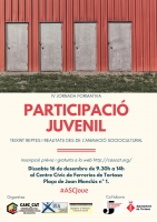 Jornada "La participació juvenil. Teixint reptes i realitats des de l’Animació Sociocultural"