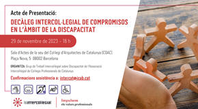 Acte de Presentació del Decàleg Intercol·legial de Compromisos en l’àmbit de la Discapacitat